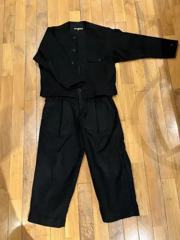 가격 인하 haversack 몰스킨 노카라 자켓 와이드 팬츠