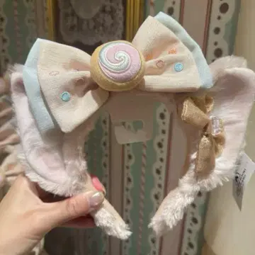 상하이 디즈니 생일 캔디 리나벨 머리띠