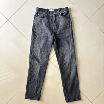 MACPHEE 블랙 데님 팬츠 34 사이즈 하이웨스트 데님 팬츠