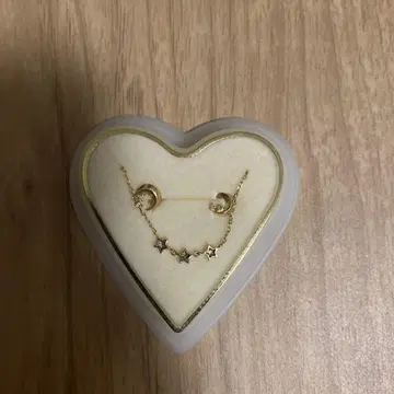 TSUTSUMI 별 초승달 모티브 목걸이, 초승달 귀걸이