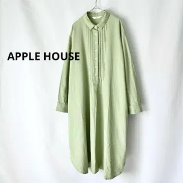 APPLE HOUSE 애플하우스 울 혼방 핀턱 셔츠 원피스