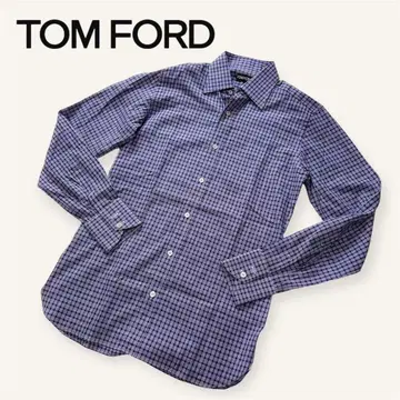 [미사용에 가까움] TOM FORD 톰포드 셔츠 38/15 체크 무늬