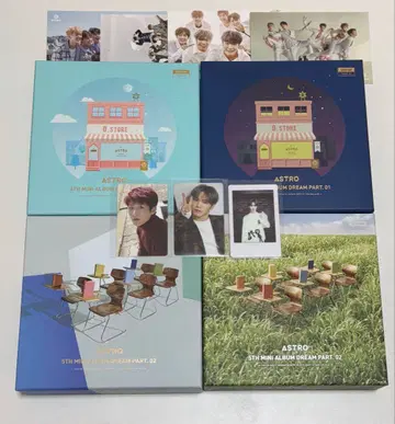 ASTRO 트레이딩 카드 포함 DREAM PART.01.02 앨범 세트
