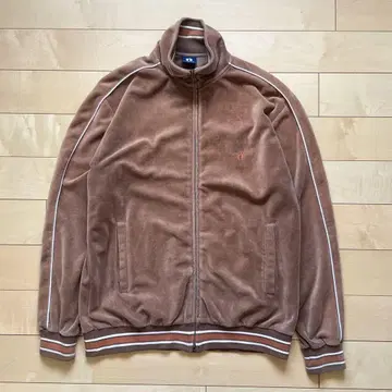 HANG TEN 벨로아 원단 트랙 자켓 베이지