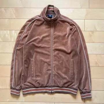 HANG TEN 벨로아 원단 트랙 자켓 베이지