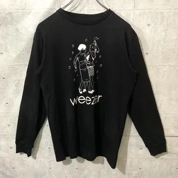 weezer 롱 T셔츠 긴팔 밴딩T셔츠 블랙