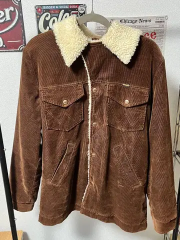 Wrangler 보아 런치 코트 코듀로이 브라운