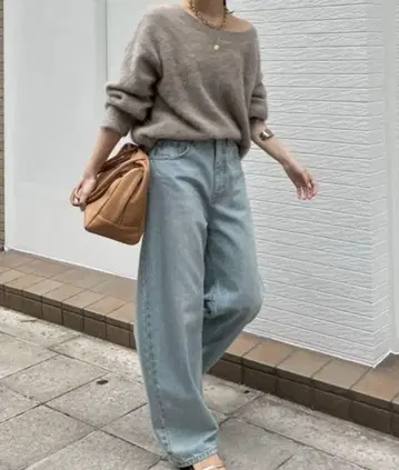 DouDou 퍼 캐시미어 풀오버