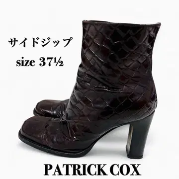 PATRICK COX 악어 엠보싱 사이드 지퍼 부츠 사이즈 37.5