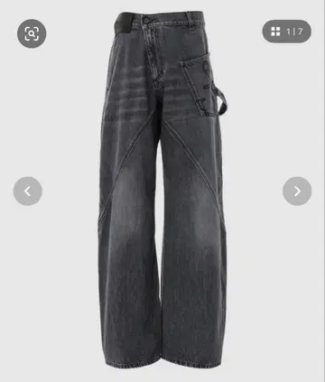 정품 JW Anderson 트위스트 데님 그레이