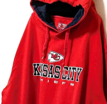 NFL 캔자스시티 치프스 자수 후드 맨투맨 레드 빨간색 3XL 구제 의류