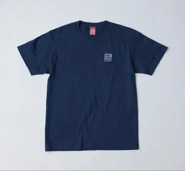 SHISHAMO 자수구찌 T 신색 네이비 X 화이트 T셔츠 L 사이즈