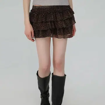 CHICKS 레오파드 미니 스커트