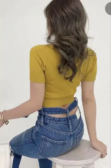 GYDA 스키니 데님 하이웨스트 데님 블루 S 사이즈 당일 발송