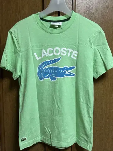 LACOSTE 로고 T셔츠 라이트 그린 S 사이즈 상당