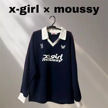 [한정판] x-girl x moussy 유니폼 상의