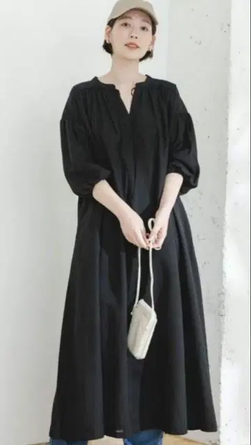 F by ROSSO 고기능 린넨 볼륨 스키퍼 원피스