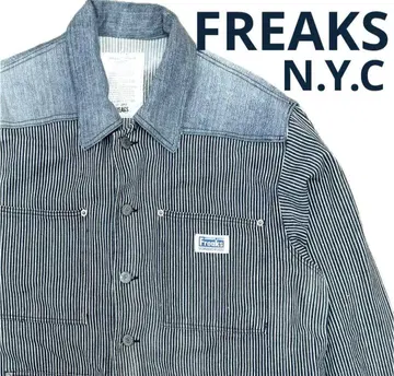 구제 의류 FREAKS 히코리 커버올 리메이크 워크 자켓 [L]