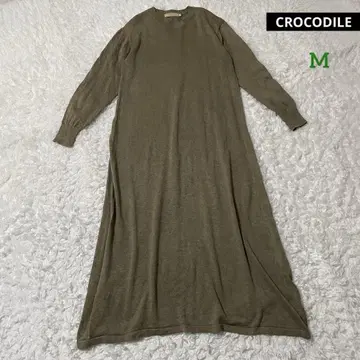 CROCODILE 크로커다일 니트 롱 원피스 M 사이즈 실크 5%
