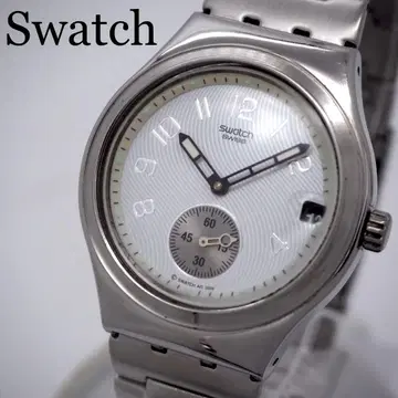 431 스와치 남성용 시계 실버 화이트 스몰 세컨드 데이트