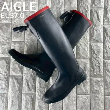 새상품급/37 AIGLE MISS MARION 레인부츠 리본 접이식