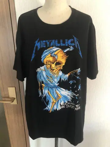 METALLICA 스컬 디자인 T셔츠 블랙