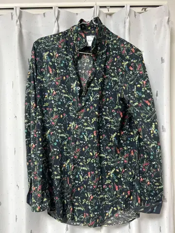 블랙 베이스 꽃무늬 폴스미스 긴팔 셔츠