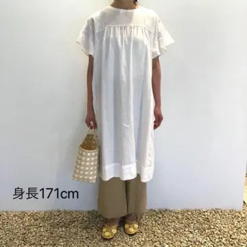 HOUSE OF LOTUS 워시 린넨 원피스 M 화이트