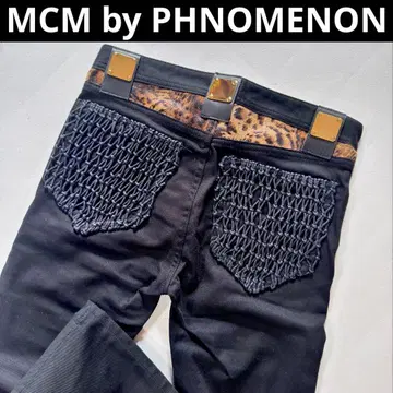 초레어 샘플품 MCM by PHENOMENON 레오파드 데님 팬츠