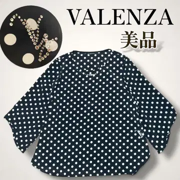 VALENZA 도트 무늬 튜닉 블라우스 비침 물방울 패턴 루즈핏 LL