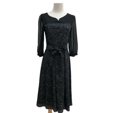 LAURA ASHLEY 로라 애슐리 시어 긴팔 롱 원피스