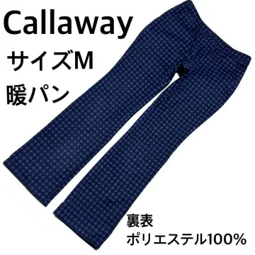 Callaway 캘러웨이 깅엄 체크 패턴 플레어 팬츠 M 웜 팬츠
