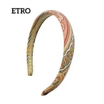 [ 새상품급 ] ETRO 페이즐리 머리띠 실크