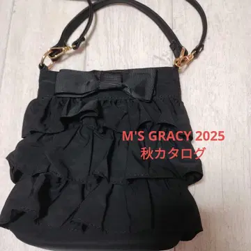 M'S GRACY 2025 가을 카탈로그 프릴 숄더백 블랙