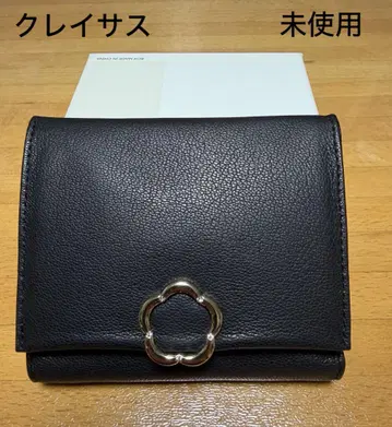 미사용 클레이사스 3단 폴더형 지갑