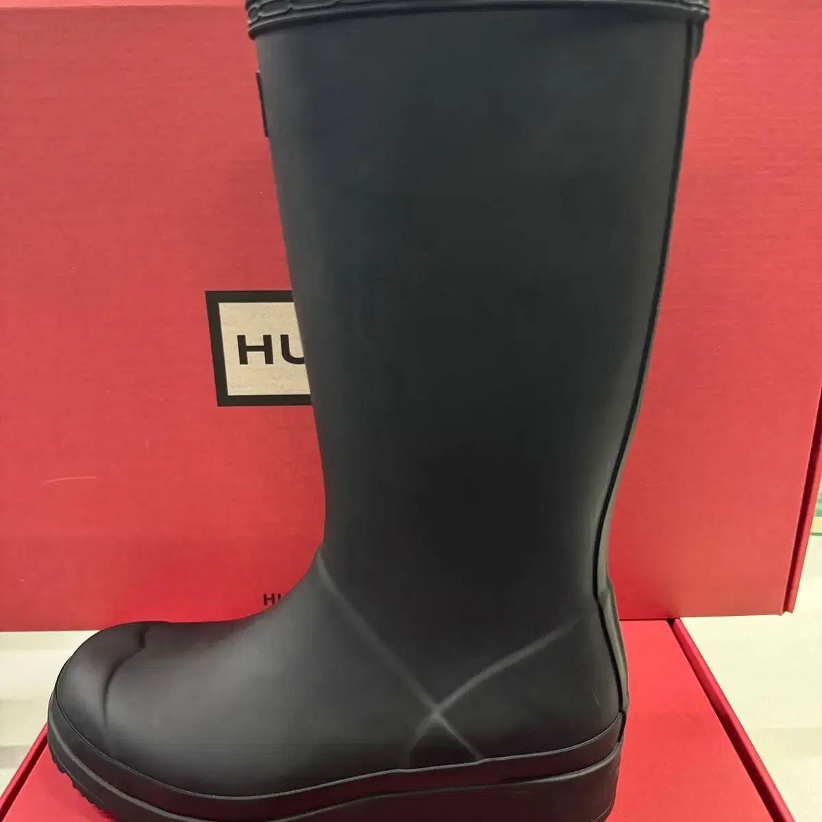 새상품) 헌터 블랙 레인부츠 장화 롱