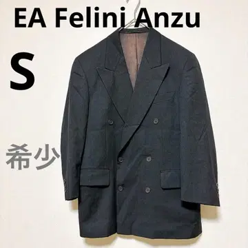 EA Felini Anzu 남성용 더블 자켓 44 울 혼방 빈티지 블랙