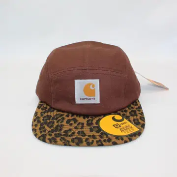 Carhartt 브라운 레오파드 무늬 캡