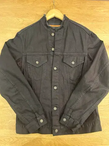 SCYE 프린지 칼라 데님 자켓 블랙