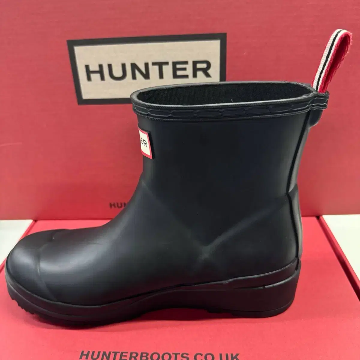 새상품) 헌터 레인부츠 블랙 장화 숏