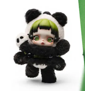 스컬팬더 Lazy Panda 봉제 인형 펜던트