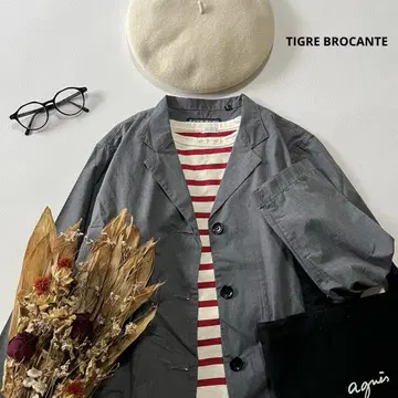 a1448* 티그르브로칸테 코튼 혼방 테일러드 셔츠 자켓