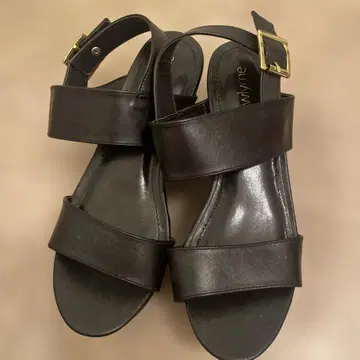 Newlyme 여성용 샌들 블랙 꽃무늬 23.5cm 미사용 새상품