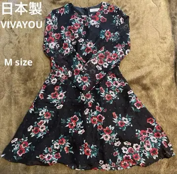 미사용 VIVAYOU 비바유 일본제 원피스 꽃무늬 Msize