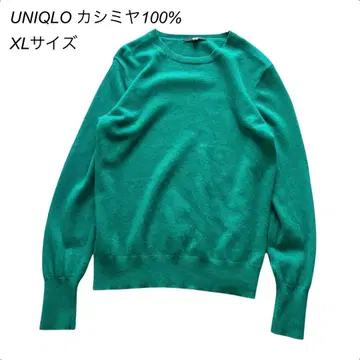 UNIQLO 유니클로 캐시미어 100% 크루넥 스웨터 니트 그린