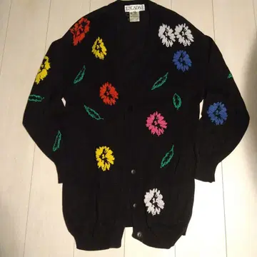ESCADA 컬러풀 꽃무늬 가디건 자수 vintage