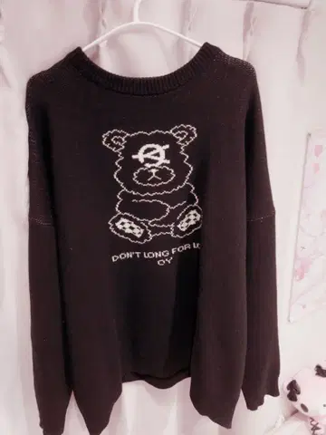 OY 니트 블랙 곰
