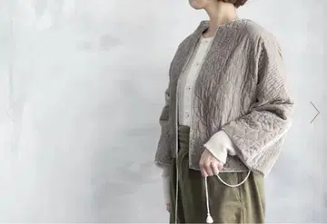 towavase 토와바즈 퀼트 볼레로 벨벳 그레이 레어