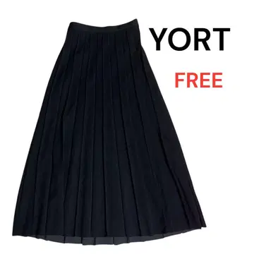 [ YORT ] 요트 플리츠 스커트 롱 블랙 검정 쓰리 사이즈