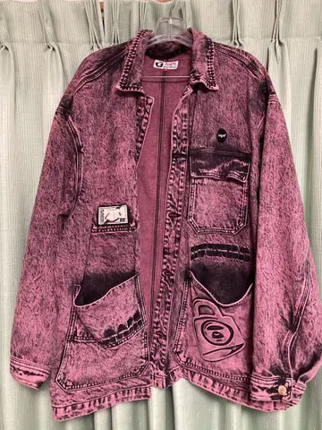 [ AAPE ] 데님 자켓 (핑크)